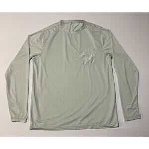 Men's Vuori Light Gray Long Sleeve Pocket T Shirt Move and Be Moved Size L